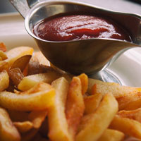 warm fresh fries with anytype of order