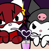 Kuromi and The Flash Hello Kitty Version